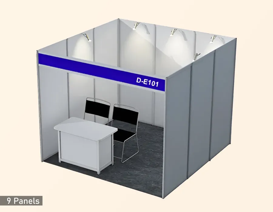 9 Panels Shell Scheme Booth