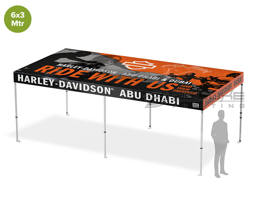 Flat Roof Tent Canopy Branding Dubai