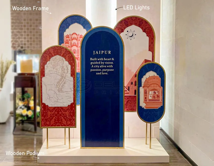 Wooden Self Standee Printing Dubai