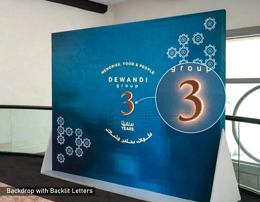 Wooden Backdrop With Base Dubai