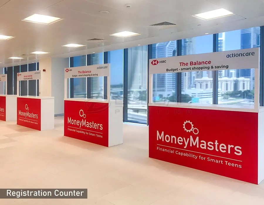 Continuous Shell Scheme Booth Branding Booth Printing Dubai