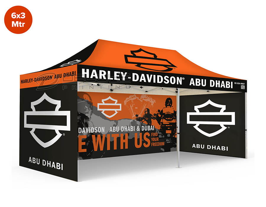 Tent Canopy with Back Wall Branding Dubai