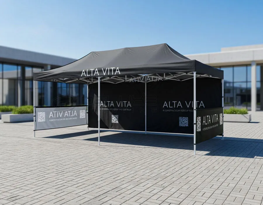 Tent Canopy with Back Wall Branding Dubai