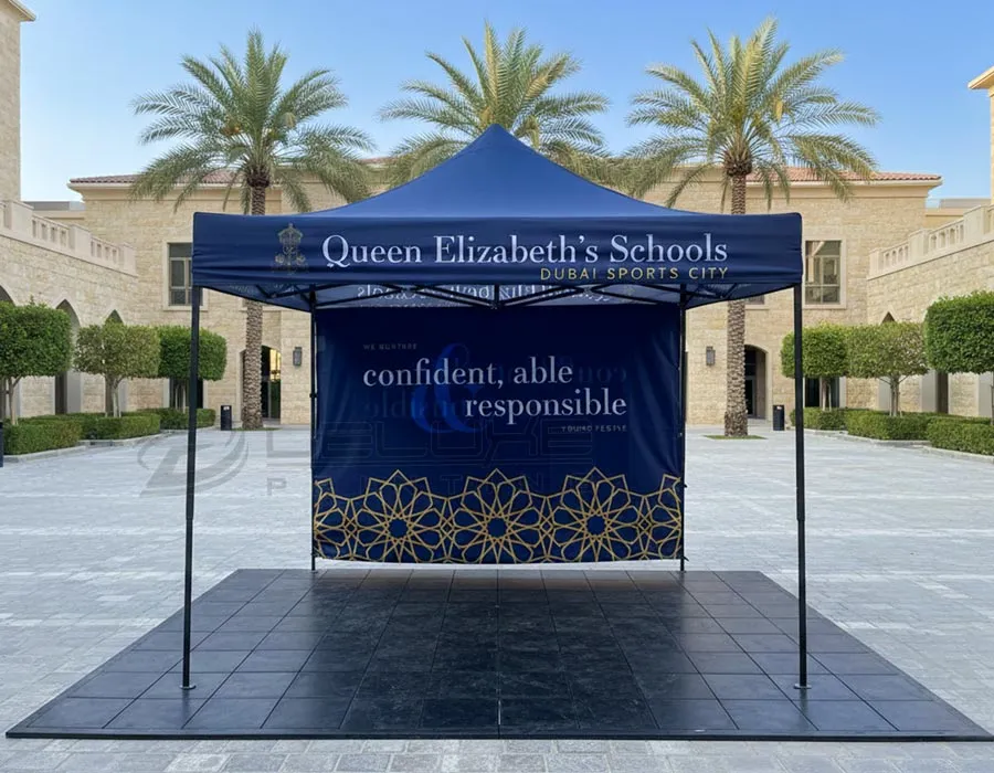 Tent Canopy with Back Wall Branding Dubai