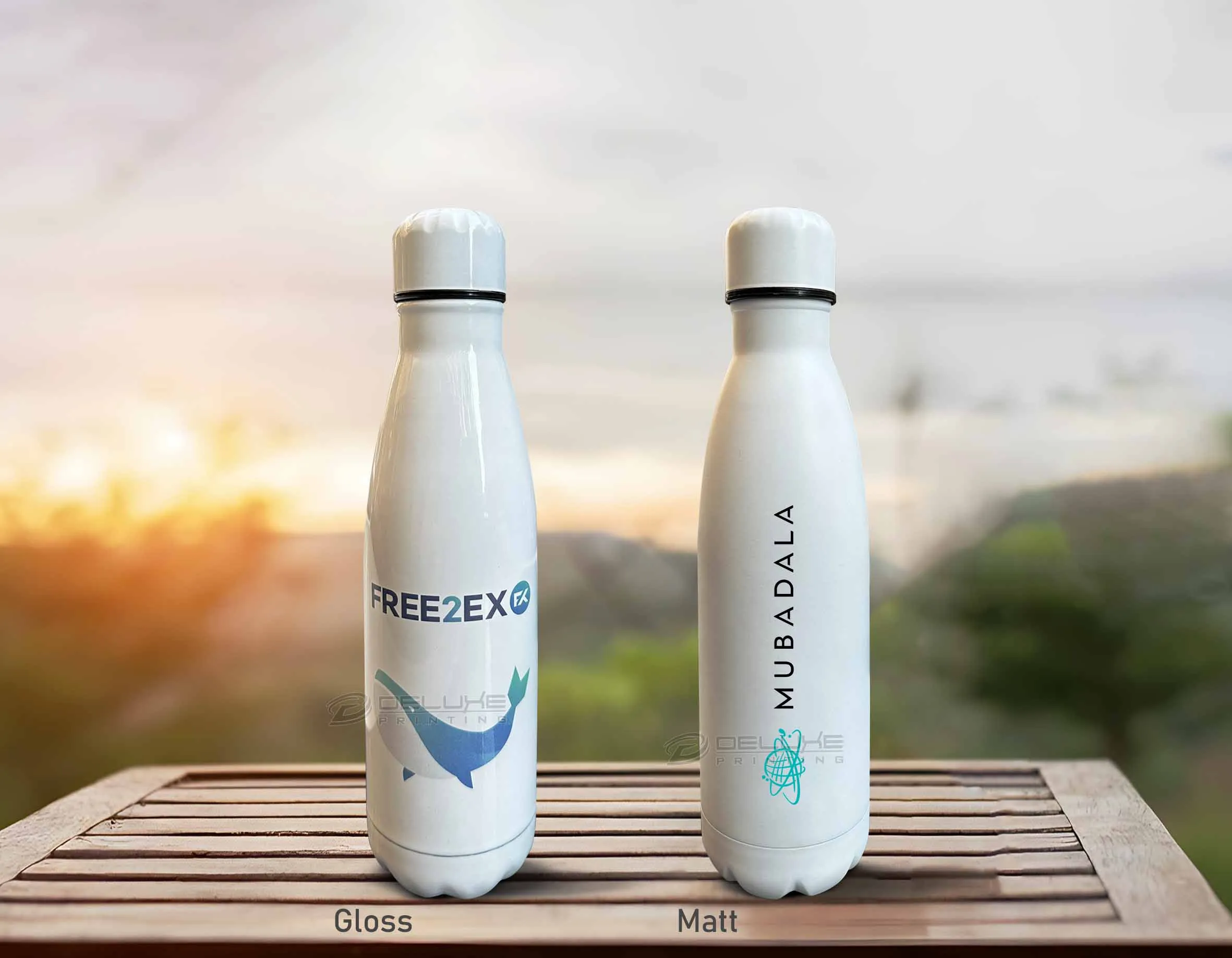 White Cooper Bottle Printing Dubai