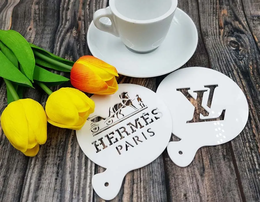 Customized acrylic coffe stancils Dubai