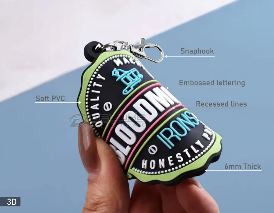 Rubber Keychain - Embossed Dubai