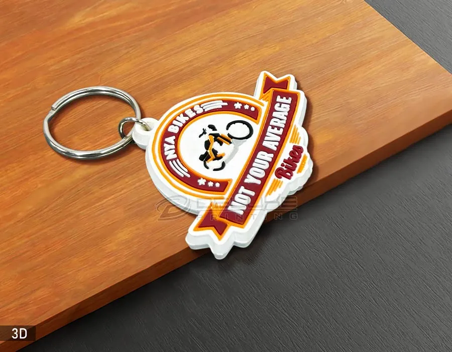 Rubber Keychain - Embossed Dubai