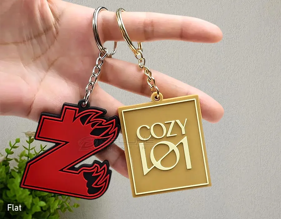 Rubber Keychain - Flat Dubai