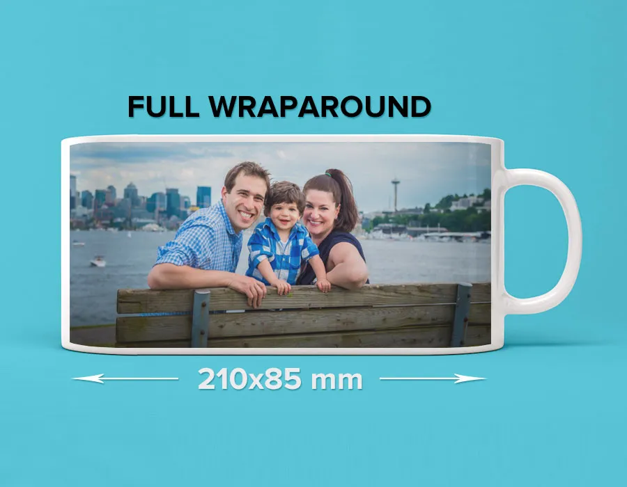 Top rim and handle colored mug printing dubai