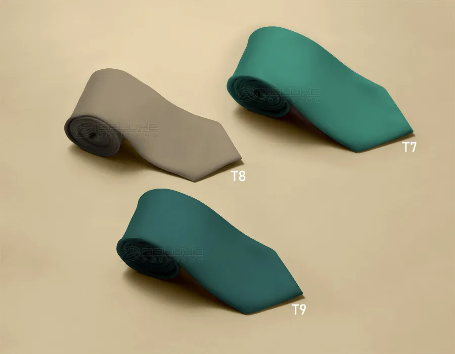 Green Color Ties Printing Dubai