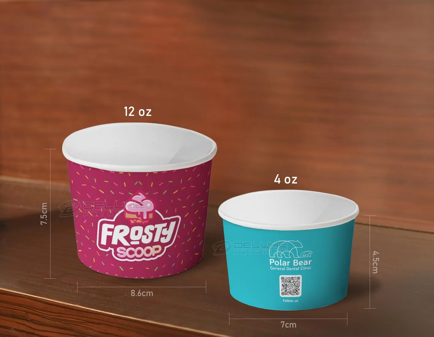 Ice Cream Cups Sizes Dubai