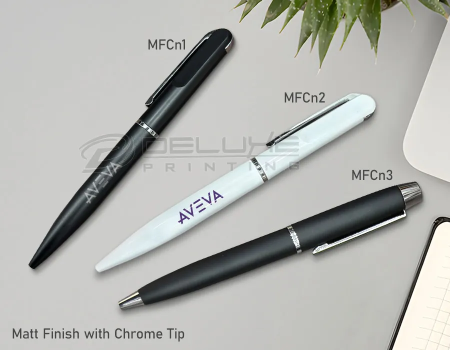 matt finish with chrome pens