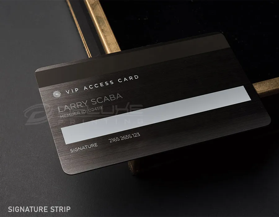 membership card signature strip Dubai