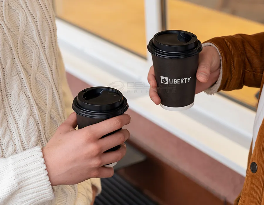 paper cups black color printing dubai