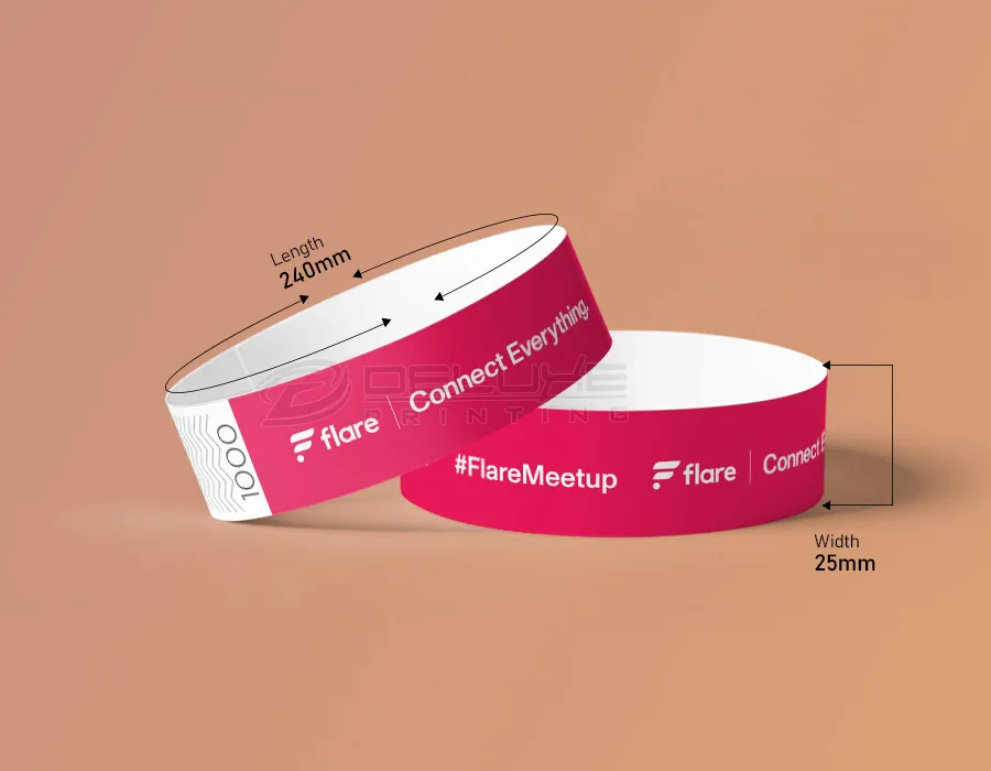 Ready Color Tyvek Wristbands Printing Dubai