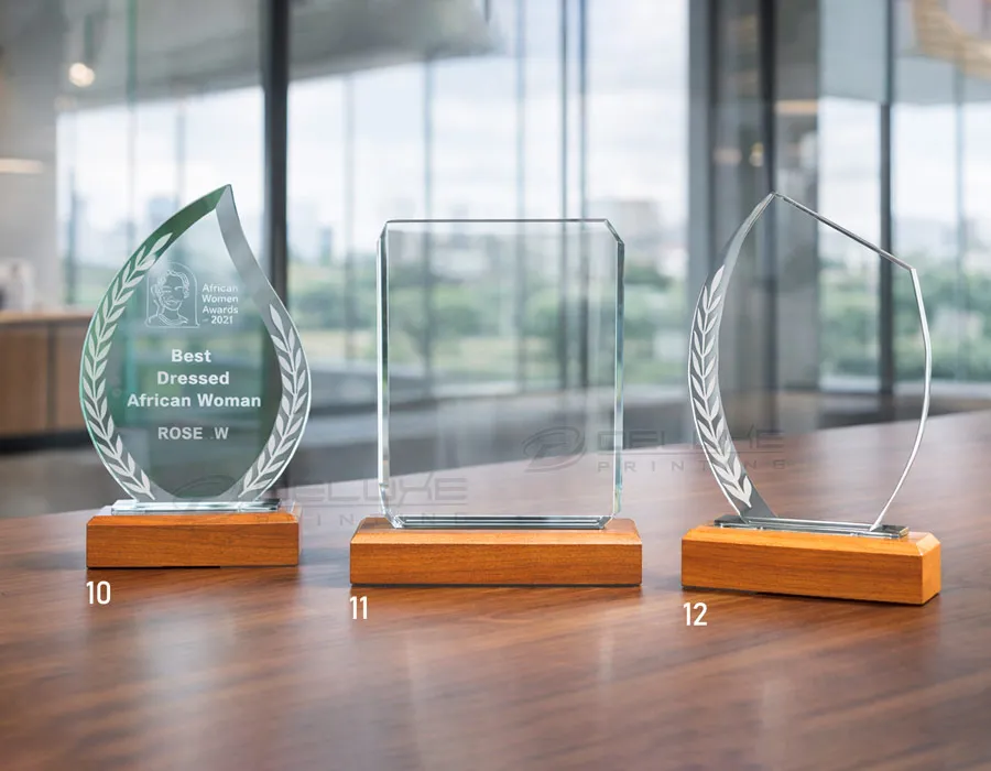 Trophies with Wooden Base Dubai