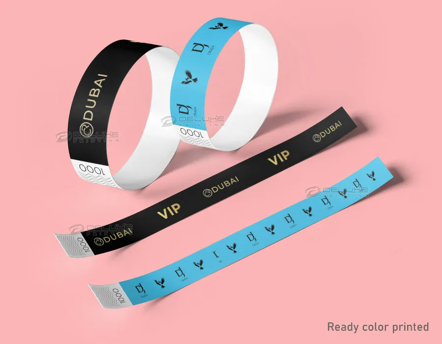 Tyvek Wristbands Printing Dubai