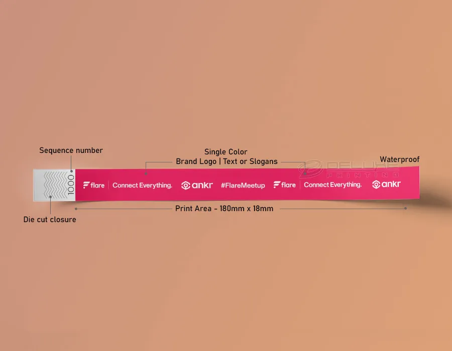 Tyvek Wristbands Printing Dubai