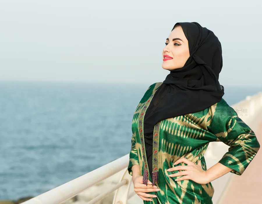 Abaya Crepe Fabric Printing Dubai