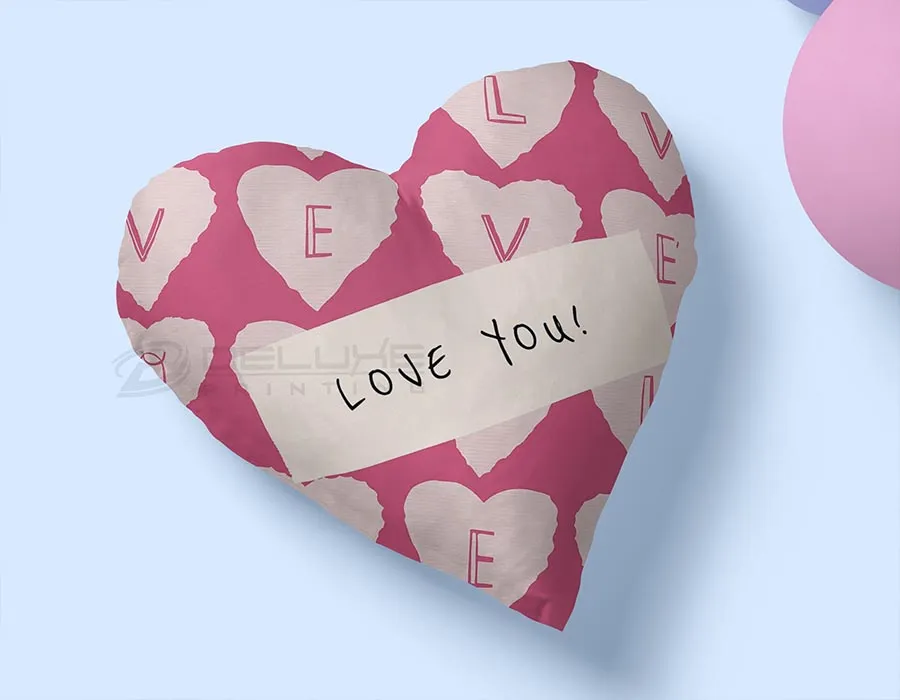 Heart cushion cover printing dubai