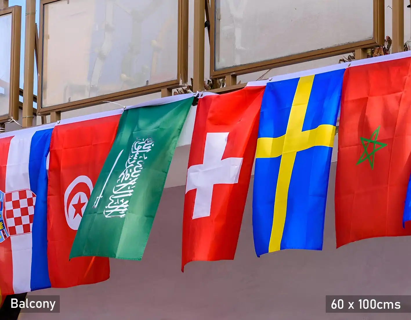 balcony bunting flag