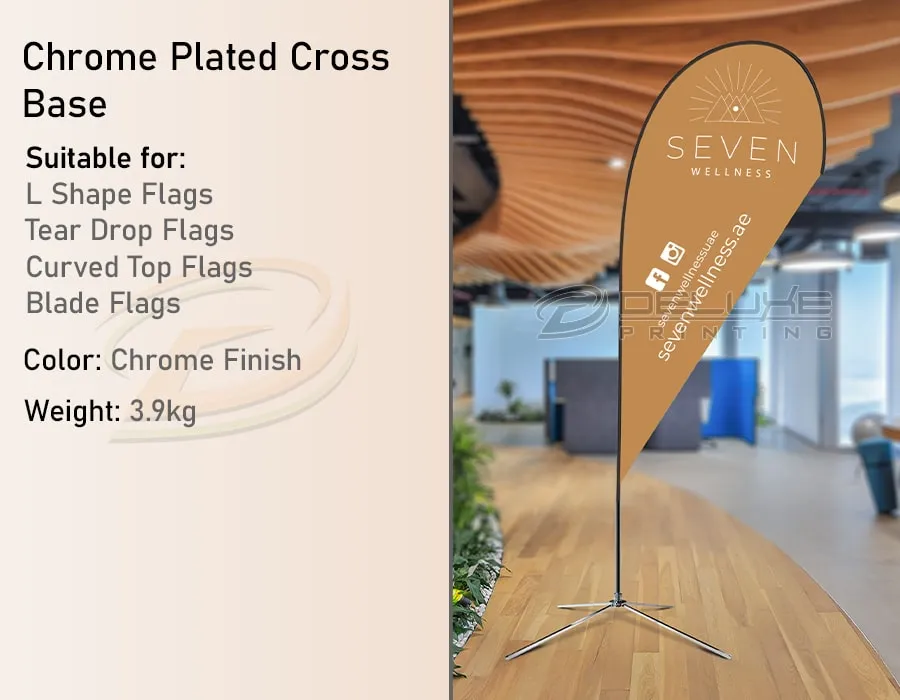 Chrome Plated Cross Base