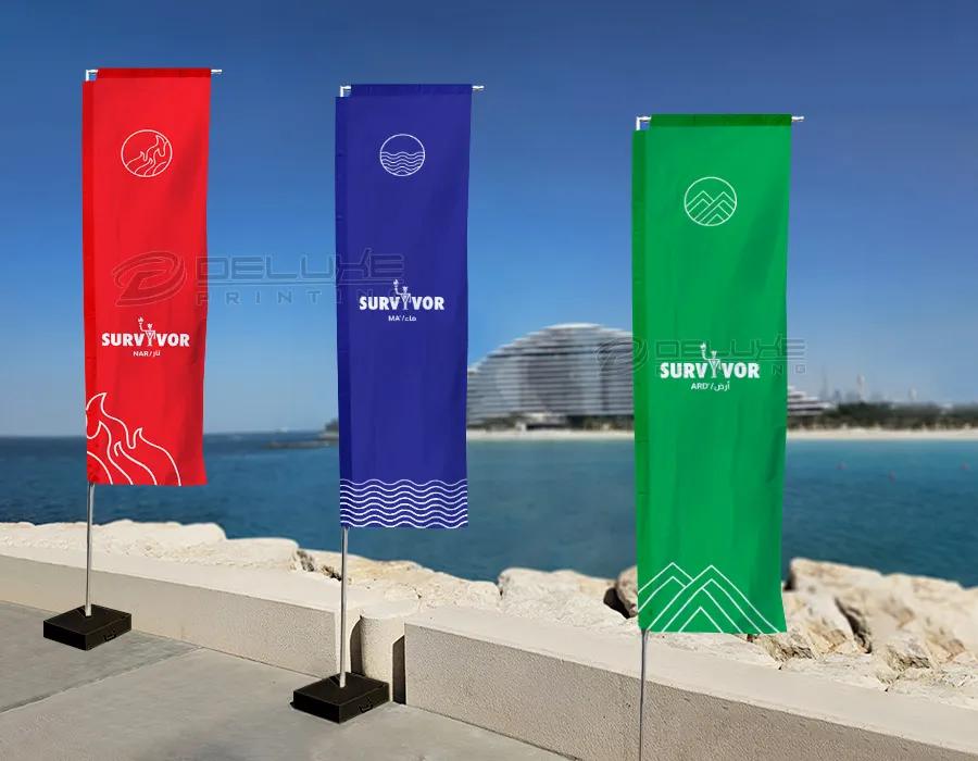 L Shape Flags in Dubai
