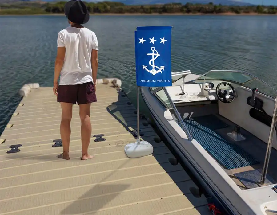 L Shape Market Flags Printing Dubai