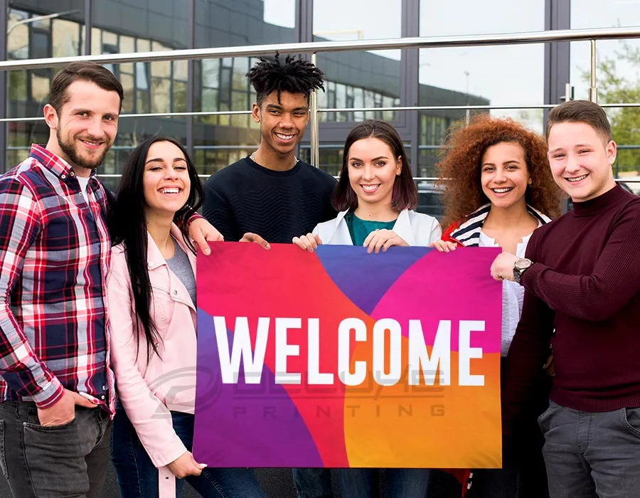Welcome Hand Held Flags Flags Printing Dubai