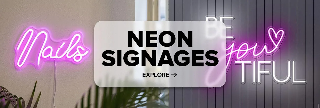 neon signage banners