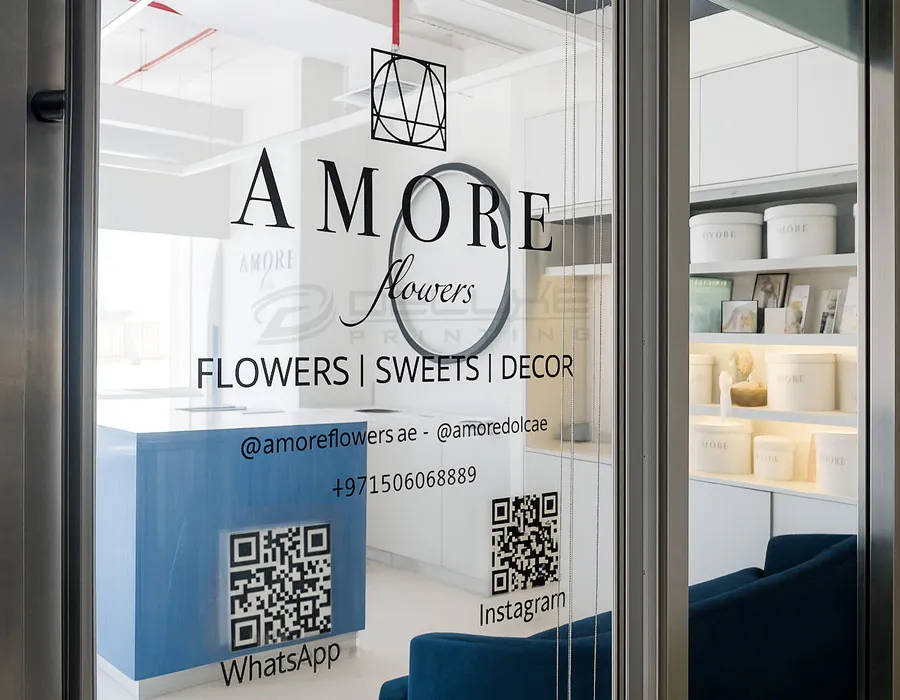 Window Glass Vinyl Lettering Dubai