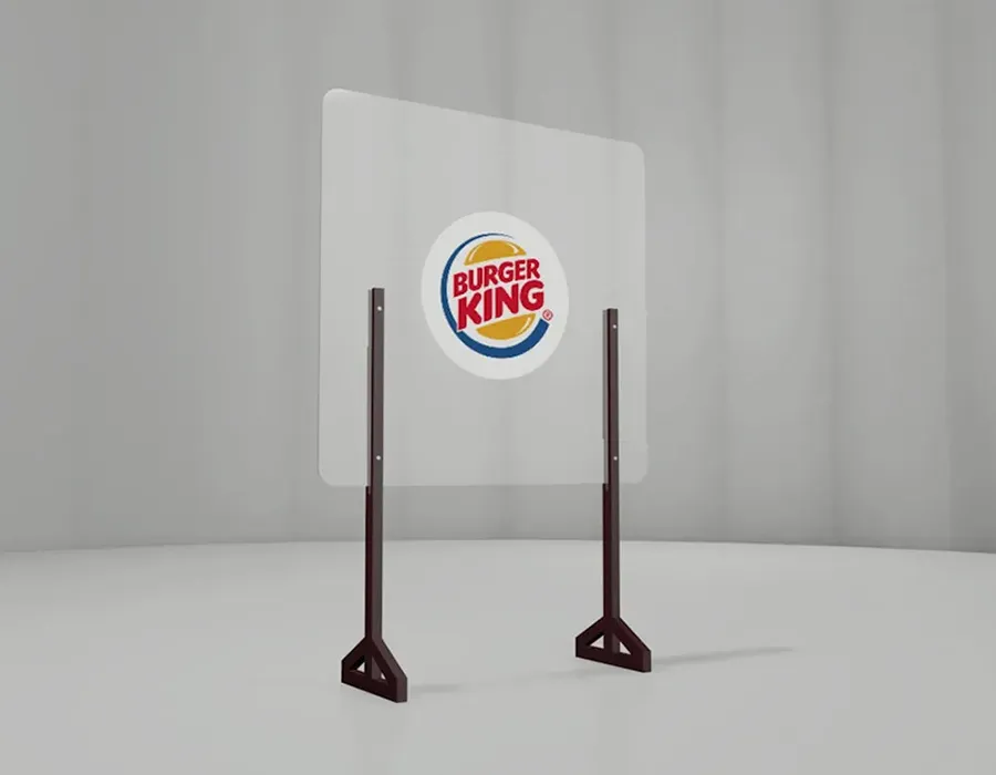 Wooden Base Acrylic Partition Stand Printing Dubai