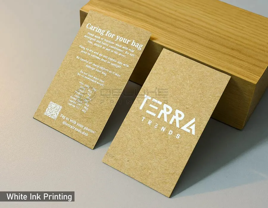 Kraft Business Cards Black Printing Lahore