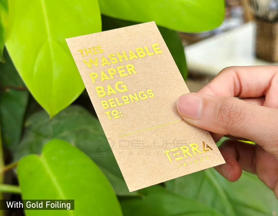 Kraft Business Card Gold Foil Lahore