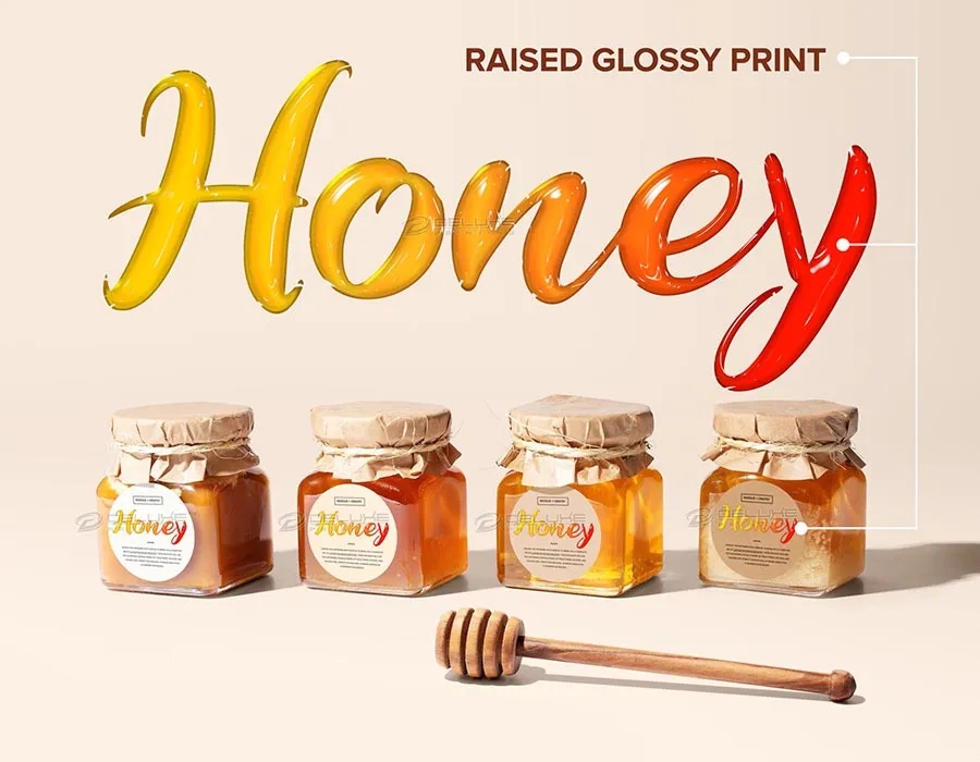 Glossy Raised Print Stickers Dubai