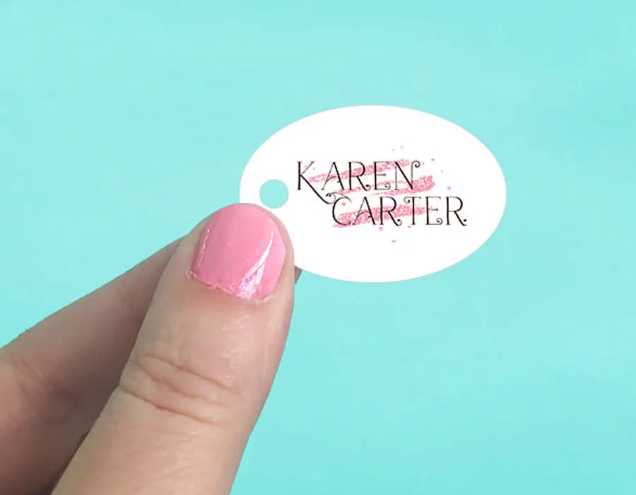 oval hang tag printing dubai