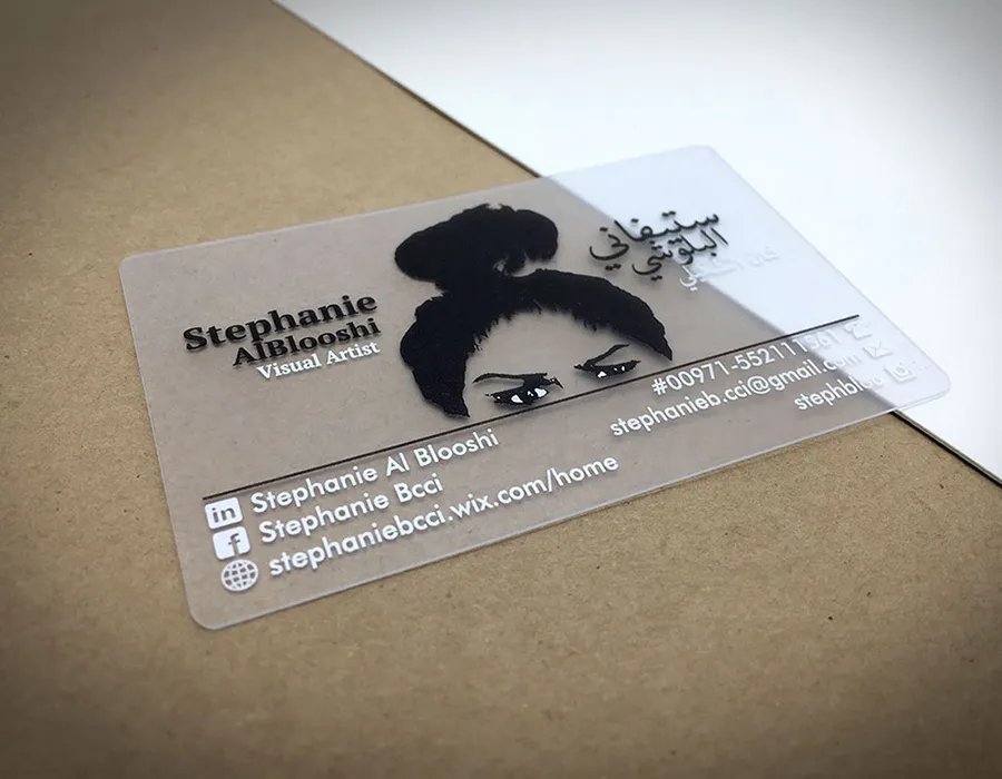 Transparent Business Cards Printing Lahore