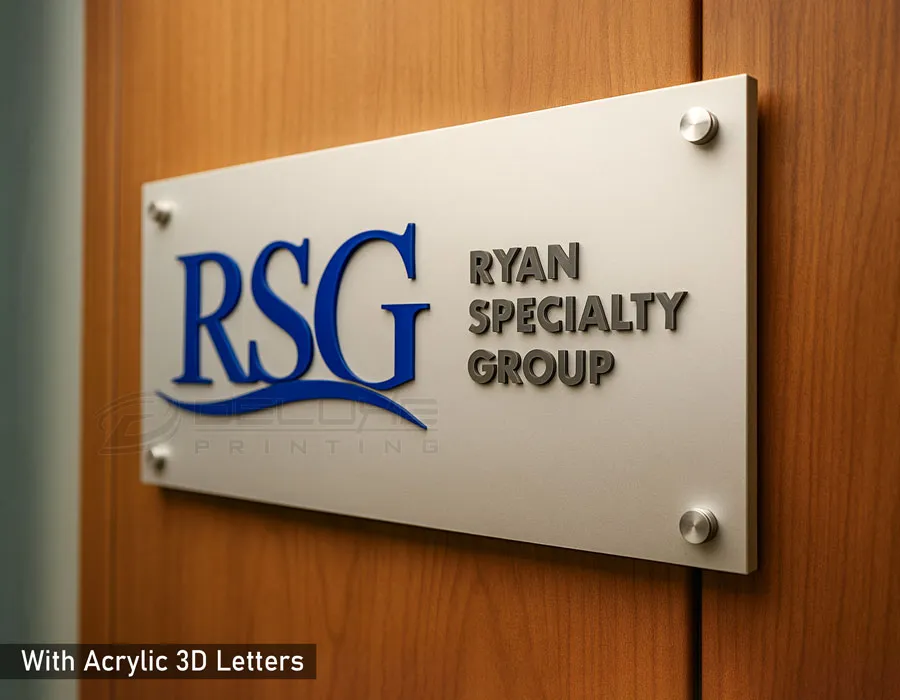 ACP Plate with Acrylic 3D Letters Dubai