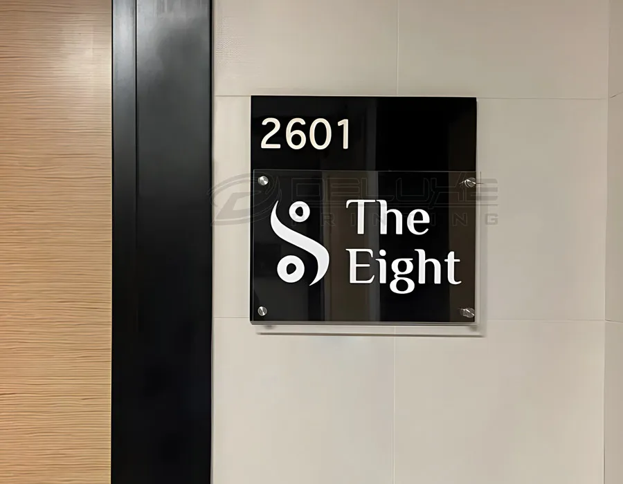 Acrylic Plate with Etching & Colored Letters Dubai