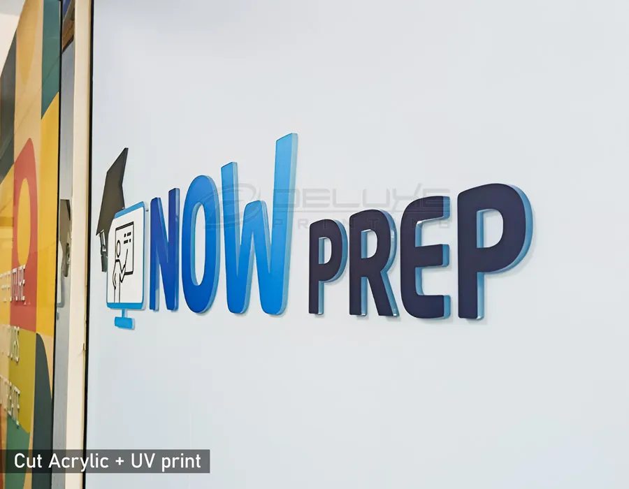 Acrylic Plate with UV print & Acrylic 3D Letters Dubai