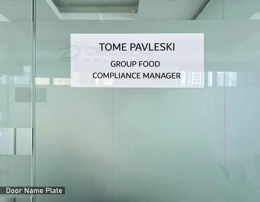 Acrylic Plate with UV print & Acrylic 3D Letters Dubai