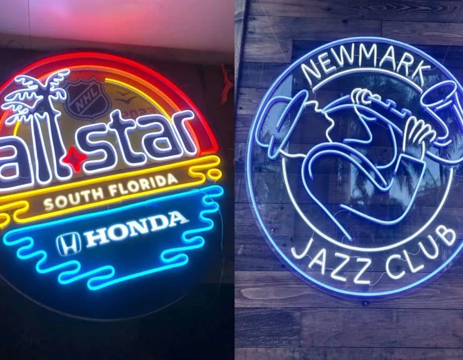 Aluminum Box with LED Neon Sign Board Dubai