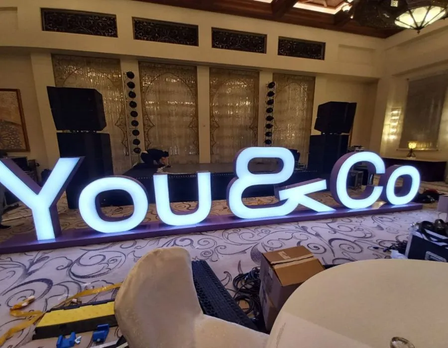 Aluminum + Acrylic Frontlit Letters Dubai