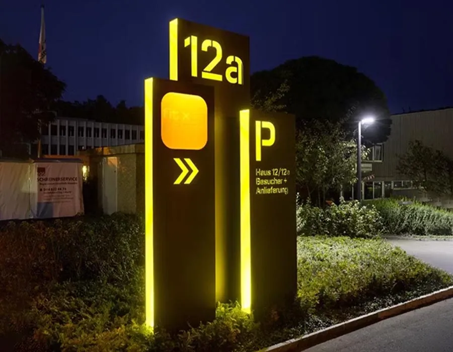 Backlit Direction / Wayfinding Signage Dubai