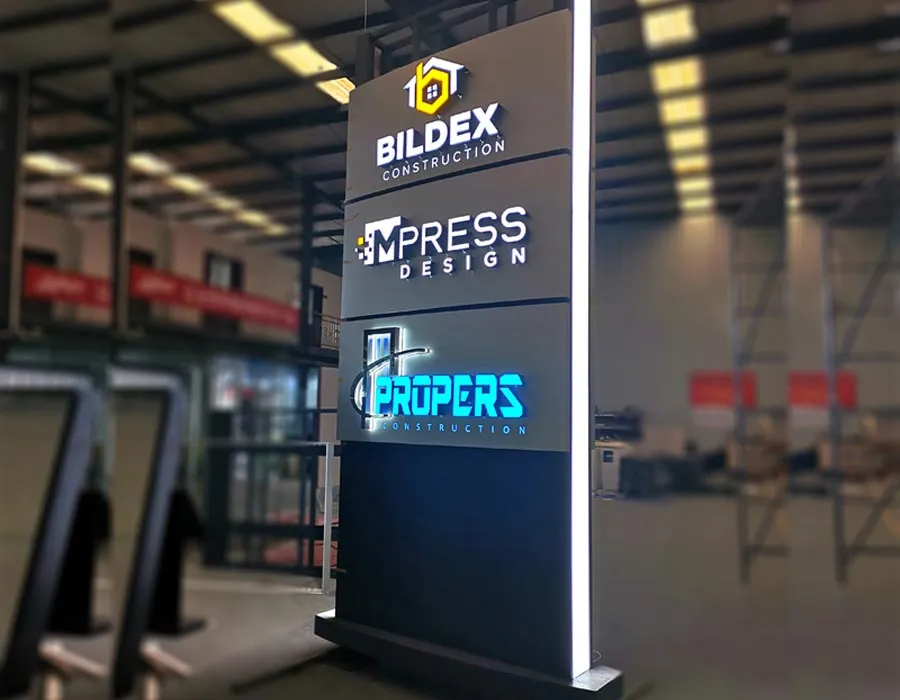 Backlit Direction / Wayfinding Signage Dubai