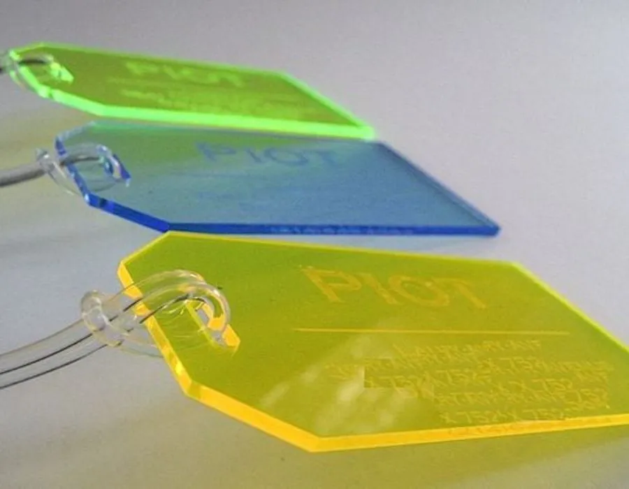Colored Acrylic with Laser Engraved Labels Dubai