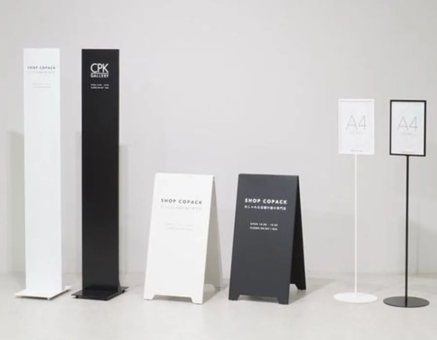 Metal Stands with Colored Vinyl Letters Dubai