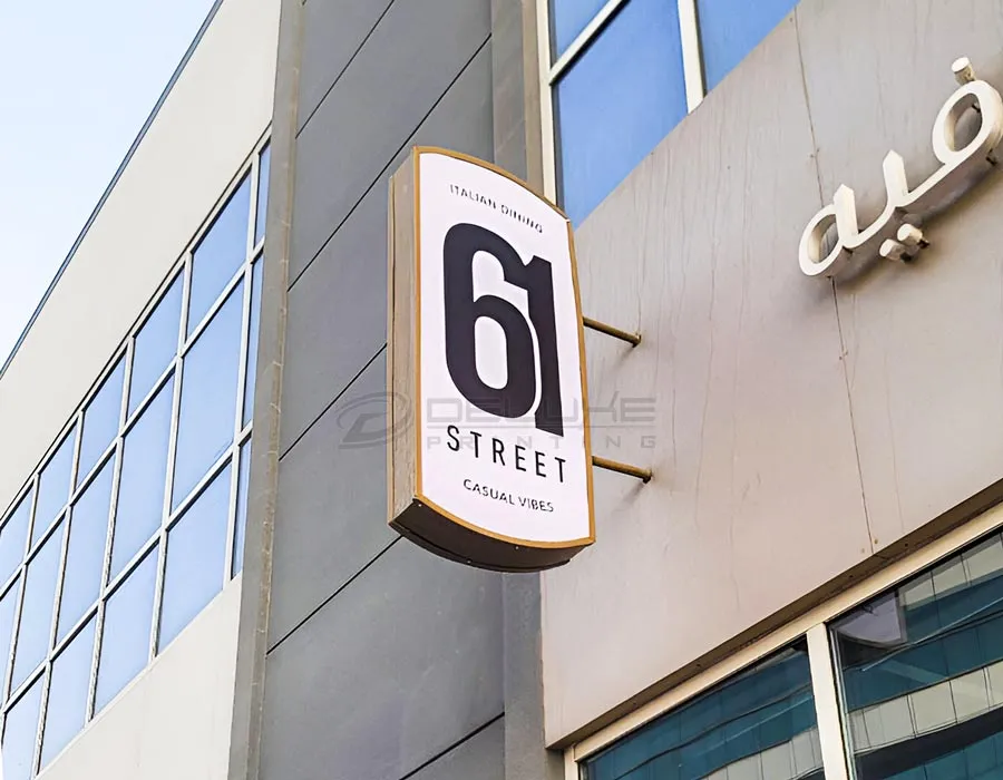 Wall Sign Light Box with Digital Printed Vinyl Dubai 