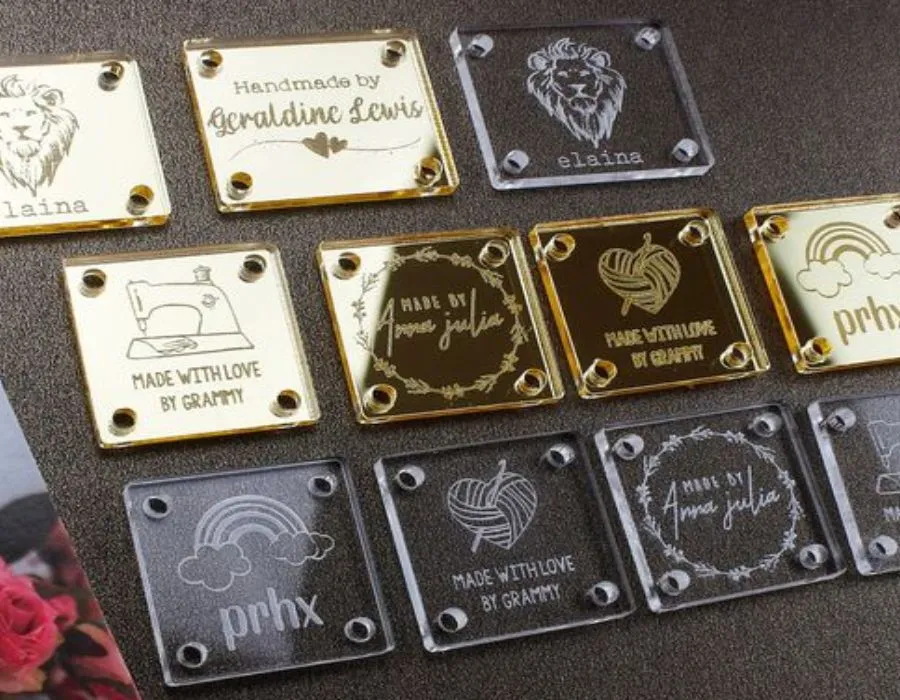 Silver / Gold / Transparent Labels with Engraving Dubai